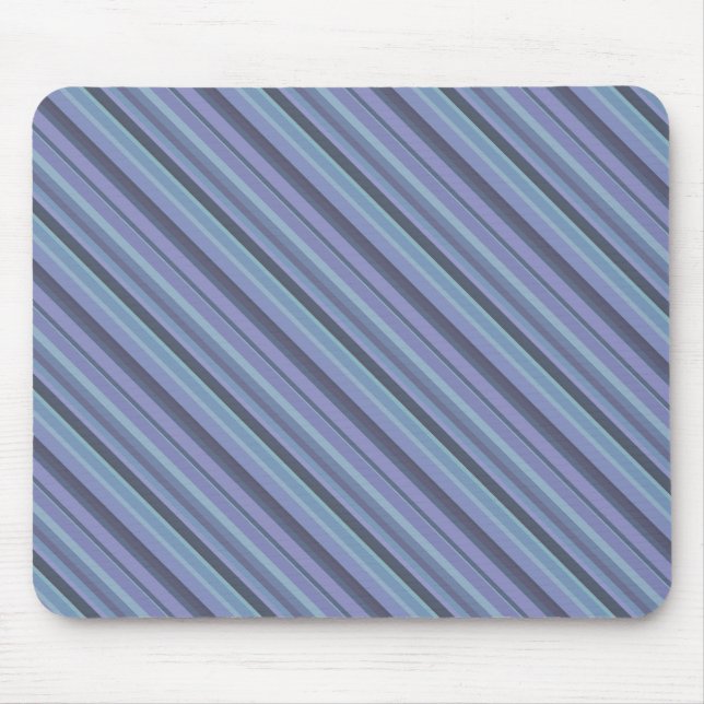 Tapis De Souris Bleu-gris bandes diagonales (Devant)