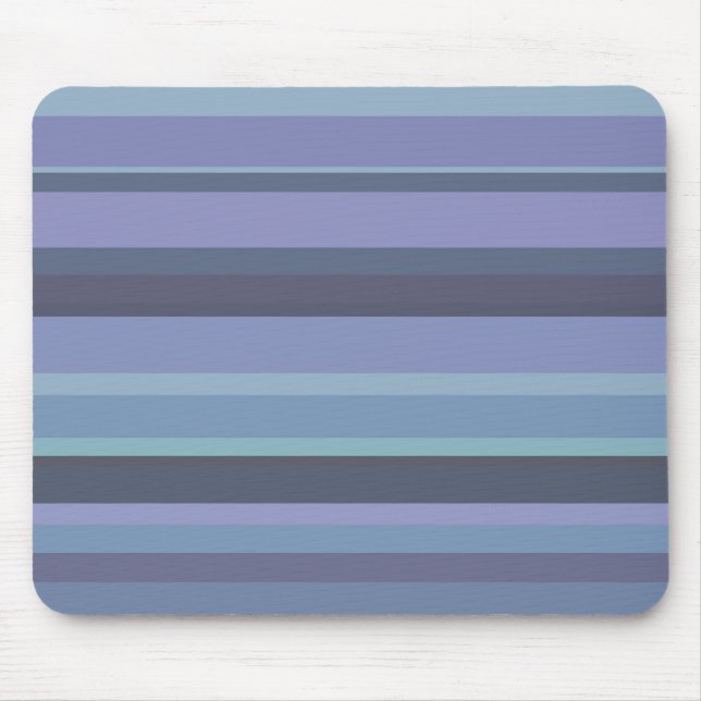 Tapis De Souris Bleu-gris, bandes horizontales (Devant)
