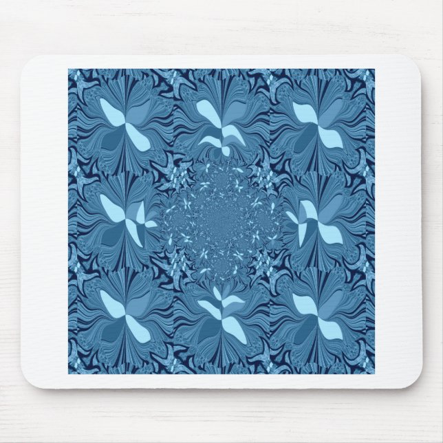 Tapis De Souris Bleu Iridescendant. (Devant)