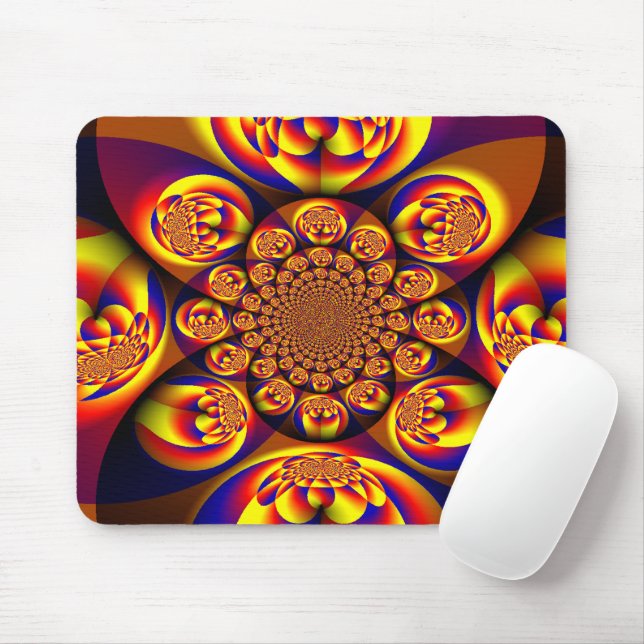 Tapis De Souris Bleu, Jaune, Mini sphères Or (Avec souris)