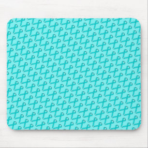 Tapis De Souris Bleu Lt / Ruban Turquoise Standard par Kenneth Yon