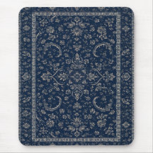 Bleu marine floral persan