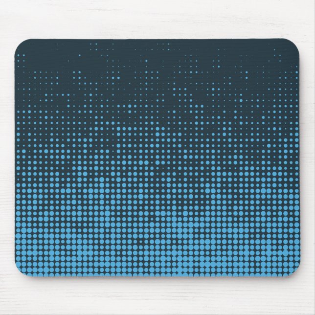 Tapis De Souris Bleu, moderne, rétro, cool, motif à points tendanc (Devant)