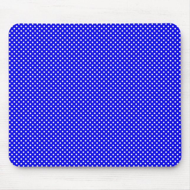 Tapis De Souris Bleu Motif net avec blanc (Devant)