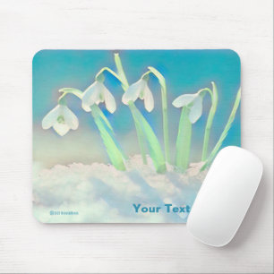 Tapis De Souris Bleu neige