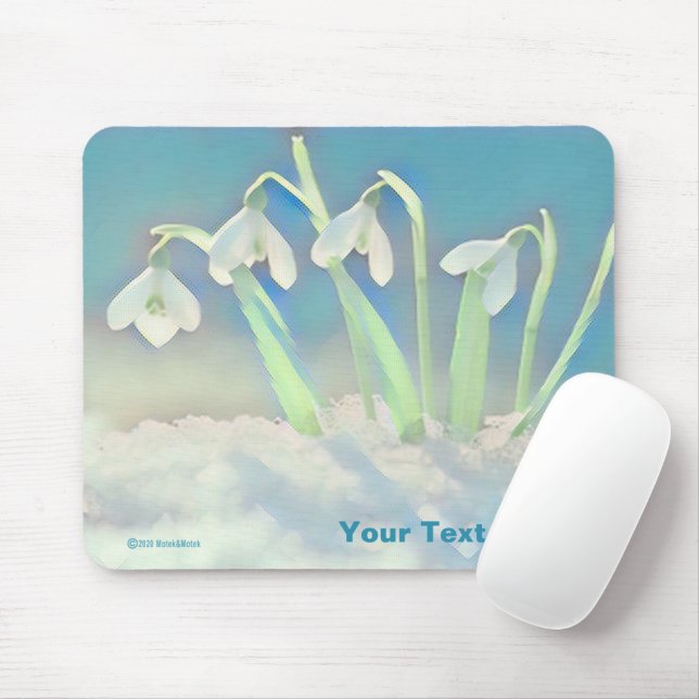 Tapis De Souris Bleu neige (Avec souris)