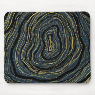 Tapis De Souris Bleu or spiral glam Art