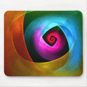 Tapis De Souris Bleu orange rose moderne Art Abstrait Motif #24