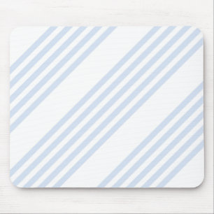 Tapis De Souris Bleu pâle et blanc cinq bandes motif
