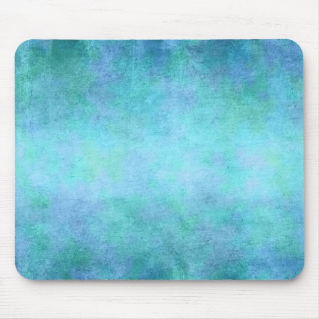 Tapis De Souris Bleu, pourpre turquoises, Aqua, et aquarelle (Devant)