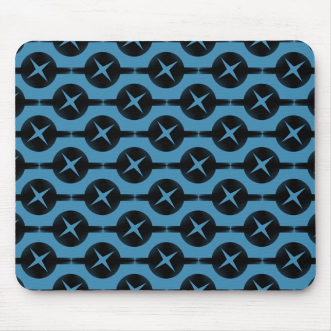 Tapis De Souris Bleu profond Cercles rares Mousepad (Devant)