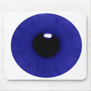 Tapis de souris bleu profond de globe oculaire