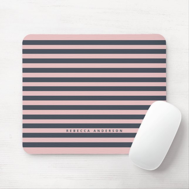 Tapis De Souris Bleu rose simple Petites pointes (Avec souris)