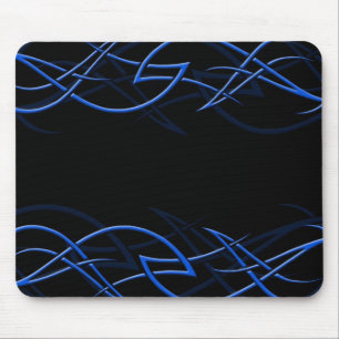 Tapis De Souris Bleu sur la "élégance" noire Mousepad