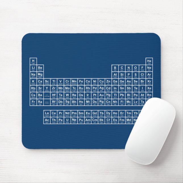 Tapis de souris bleu tableau périodique (Avec souris)