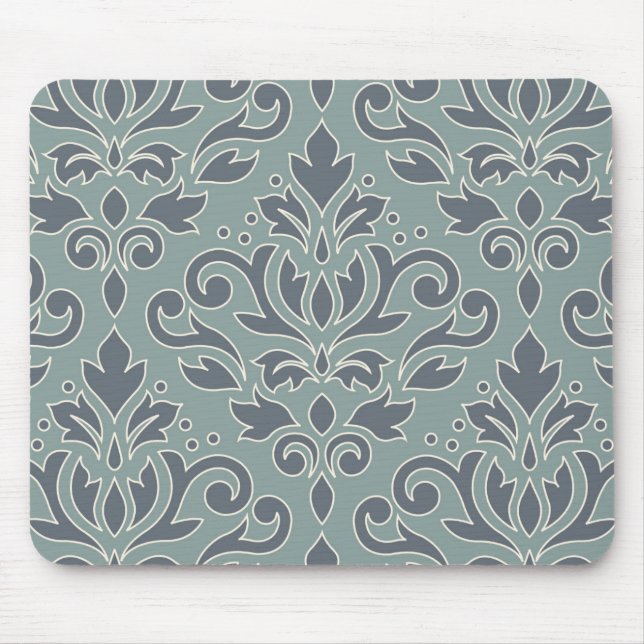 Tapis De Souris Bleu Teal de crème de motif d'atterrisseur de (Devant)