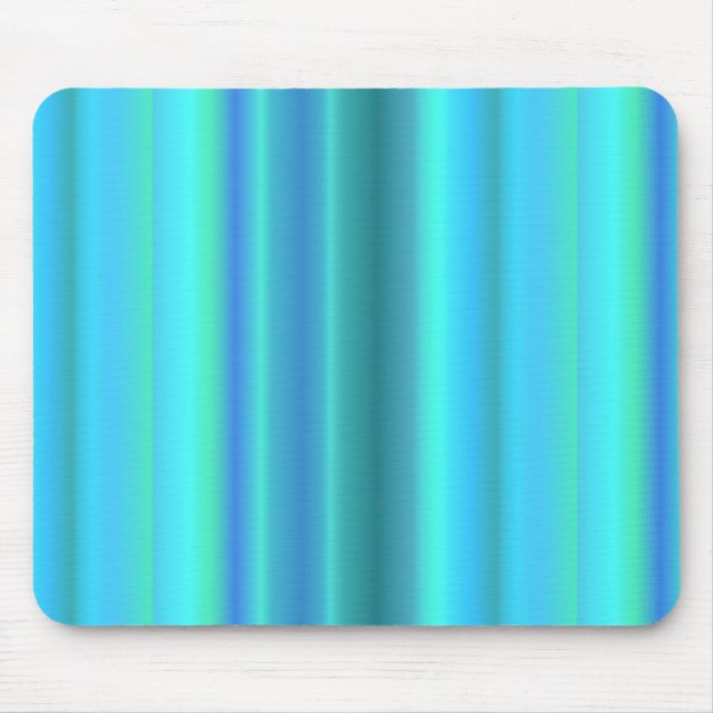 Tapis De Souris Bleu Vert arc-en-ciel rayures (Devant)