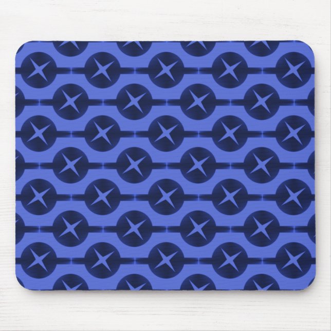 Tapis De Souris Bleu vif Cercles rares Mousepad (Devant)