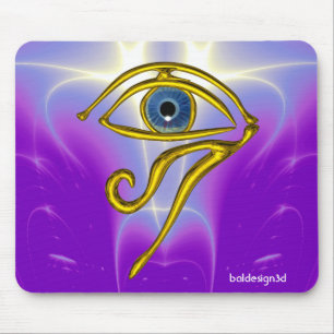 TAPIS DE SOURIS BLEUE TALISMAN / OEIL OR HORUS