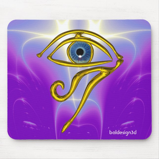 TAPIS DE SOURIS BLEUE TALISMAN / OEIL OR HORUS (Devant)