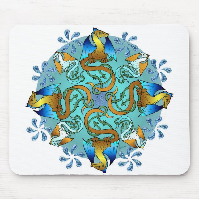 Tapis De Souris Bleus Mousepad de Bornholm (Devant)