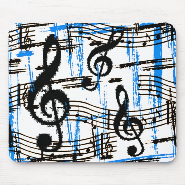 Tapis De Souris Bleus Mousepad de musique (Devant)