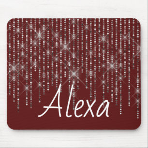 Tapis De Souris Bling en pierre avec nom Souris Pad