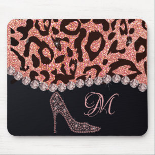 Tapis De Souris Bling Sparkle Diamond Parties scintillant Leopard