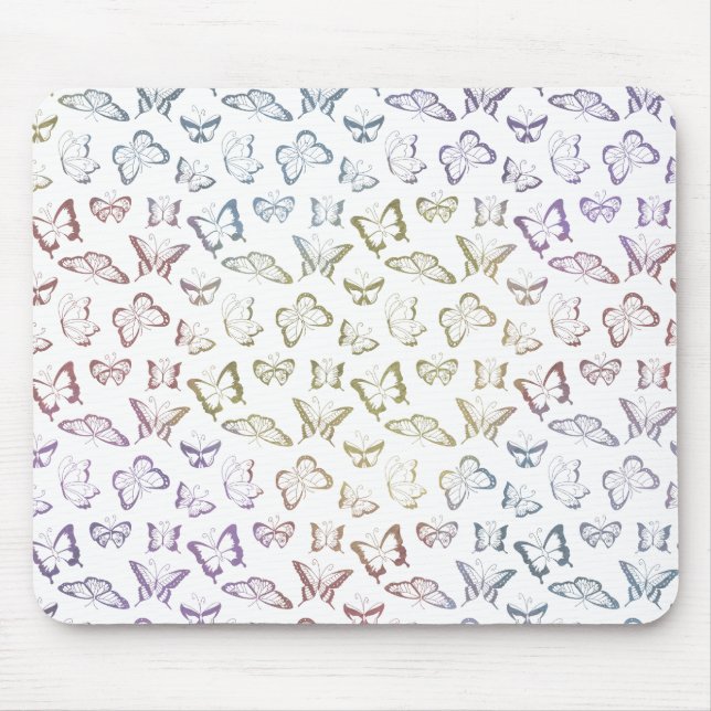 Tapis De Souris Blisser papillons aquarelle (Devant)