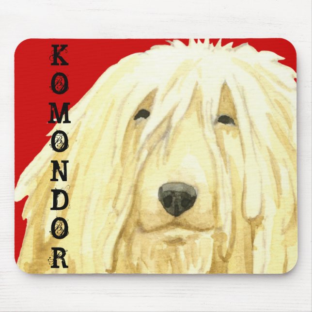 Tapis De Souris Bloc couleur Komondor (Devant)