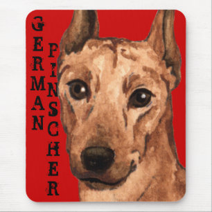 Tapis De Souris Bloc de couleur Pinscher allemand