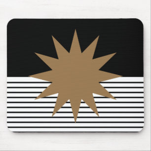 Tapis De Souris Blocage noir blanc et soleil Brown