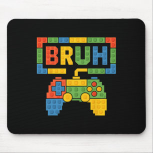 Tapis De Souris Blocs de Construction Bruh Garçons Anniversaire Br