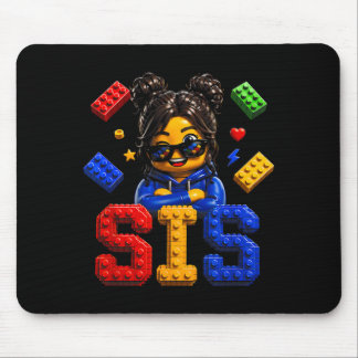 Tapis De Souris Blocs de construction Fille Garçon Anniversaire Sœ