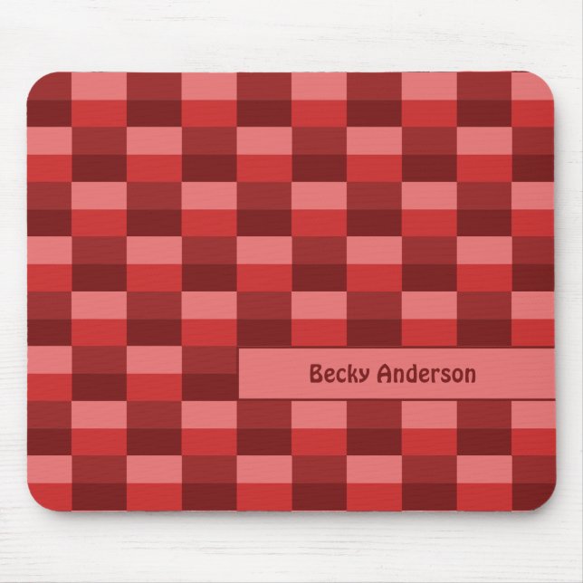 Tapis De Souris Blocs de couleur nuances rouges (Devant)