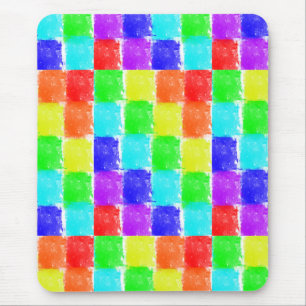 Tapis De Souris Blocs de couleurs modernes Motif Abstrait