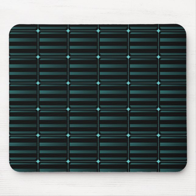 Tapis De Souris Blocs Rétro Mousepad, Turquoise (Devant)