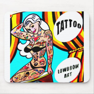 Tapis De Souris blonde avec le mousepad de tatouages