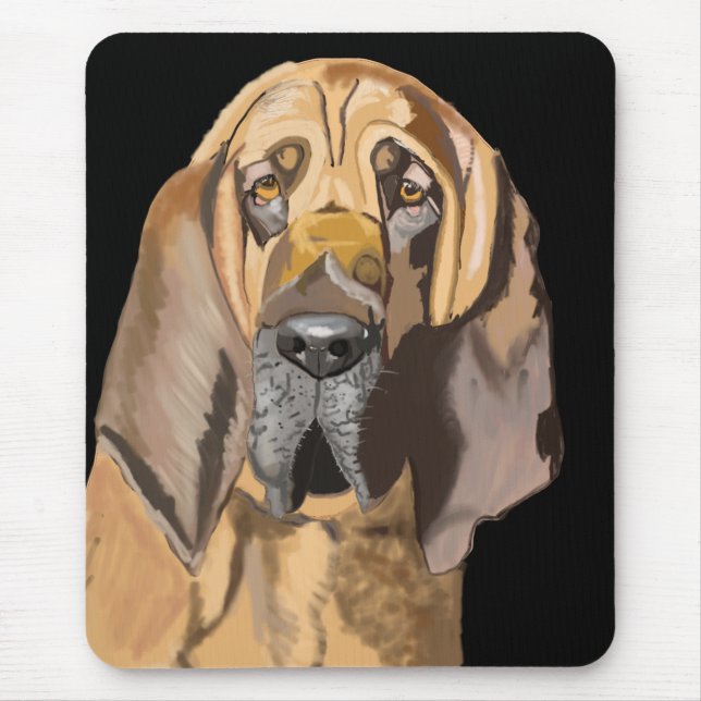 Tapis De Souris Bloodhound Portrait Pad (Devant)