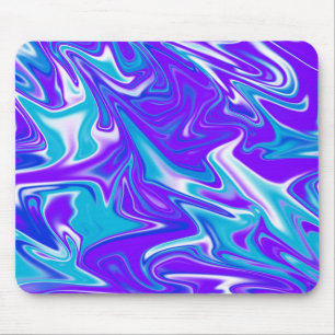 Tapis De Souris Blue Abstrait Silky Sky Motif,