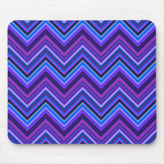Tapis De Souris Blue and purple zigzag (Devant)