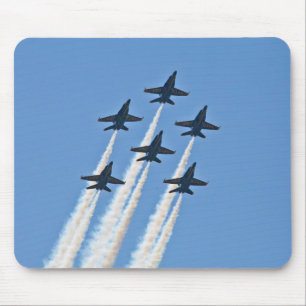 Tapis De Souris Blue Angels Six Bateaux Formation Mousepad