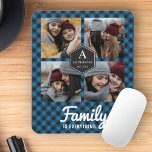 Tapis De Souris Blue Buffalo Plaid Lumberjack Famille Photo Collag<br><div class="desc">Upload your favorite photographite make your own unique personalized photo gift.</div>
