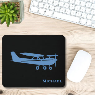 Tapis De Souris Blue Cessna Avion Pilote Bureau des douanes de l'a