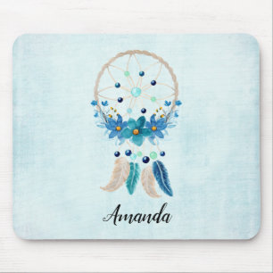 Tapis De Souris Blue Dreamcatcher Design Boho élégant