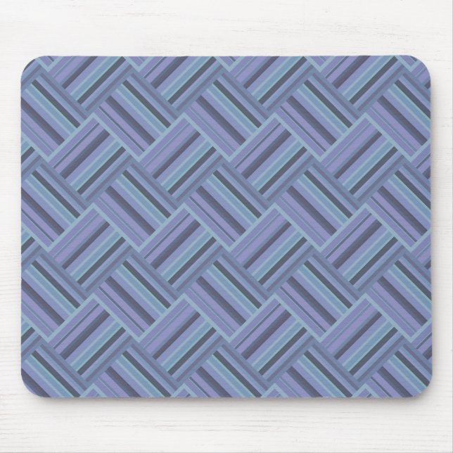 Tapis De Souris Blue-grey diagonal stripes weave pattern (Devant)