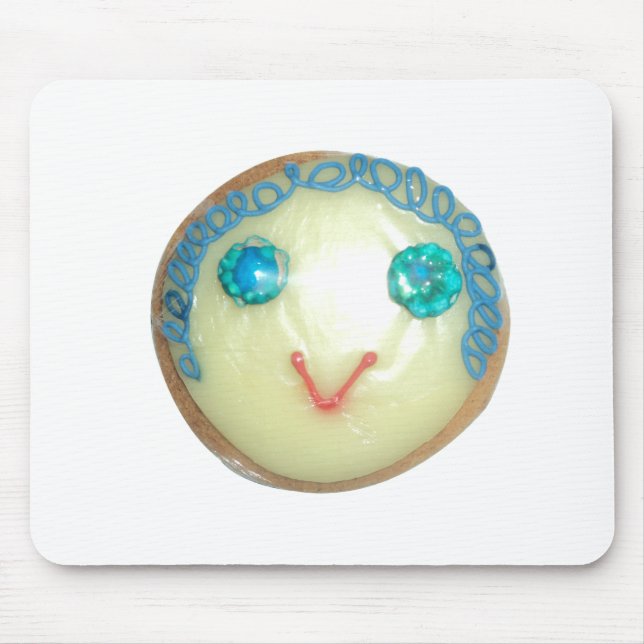 Tapis De Souris Blue Hair Emoji Art Imprimer/Graphique (Devant)