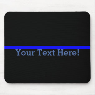 Tapis De Souris Blue Line mince symbolique personnalisent ceci
