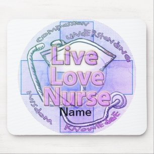 Tapis De Souris Blue Live Love Nurse mousepad