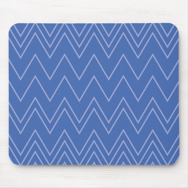 Tapis De Souris Blue, moderne, simple, cool, trendy zigzag (Devant)